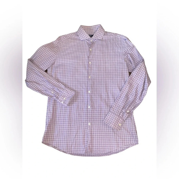 Hugo Boss Men's Slim Fit Plaid Long Sleeve Dress Shirt - Picture 3 of 10